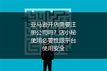 亚马逊开店需要注册公司吗?店小秘使用必要性跟平台使用安全