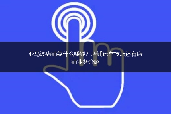 亚马逊店铺靠什么赚钱？店铺运营技巧还有店铺业务介绍
