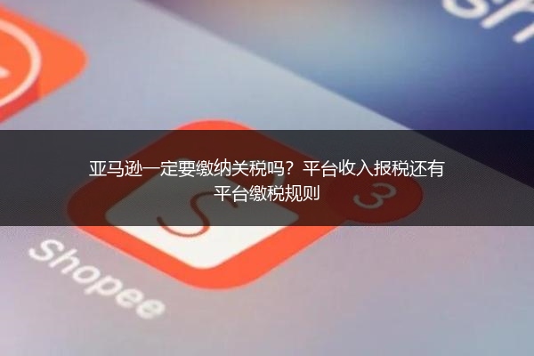 亚马逊一定要缴纳关税吗？平台收入报税还有平台缴税规则