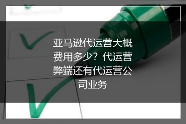 亚马逊代运营大概费用多少?代运营弊端还有代运营公司业务