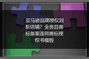 亚马逊品牌授权到新店铺?全类目商标备案连同商标授权书模板
