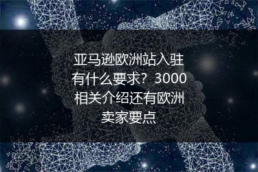 亚马逊欧洲站入驻有什么要求?3000相关介绍还有欧洲卖家要点