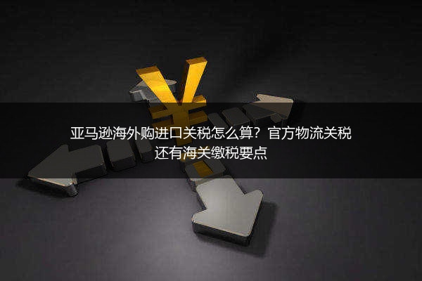 亚马逊海外购进口关税怎么算?官方物流关税还有海关缴税要点
