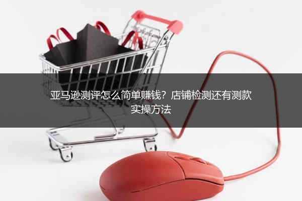 亚马逊测评怎么简单赚钱?店铺检测还有测款实操方法