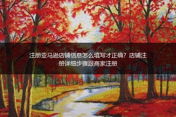 注册亚马逊店铺信息怎么填写才正确?店铺注册详细步骤跟商家注册