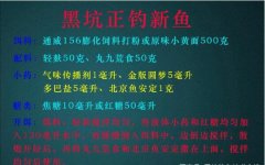 黑坑顶级钓鱼高手神秘钓鲤鱼配方